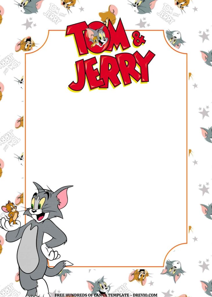 Invitation Template of FREE EDITABLE - 18+ Tom and Jerry Canva Birthday Invitation Templates 17