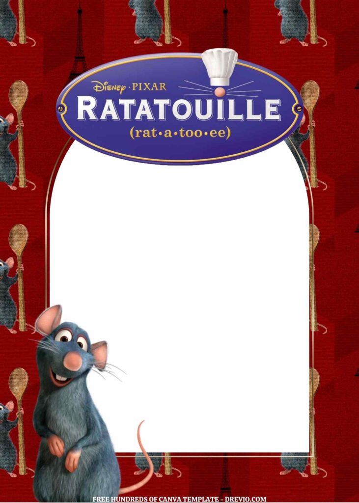 Invitation Template of FREE EDITABLE - 11 Ratatouille Canva Templates 20