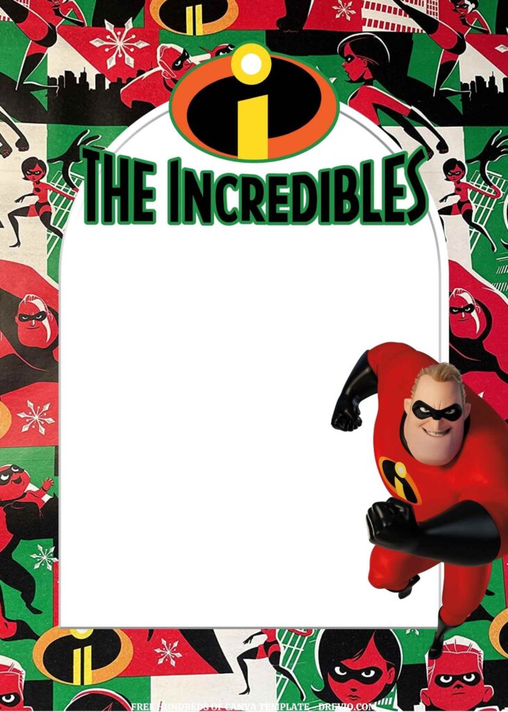 Invitation Template of FREE EDITABLE - 11 The Incredibles Canva Templates 20