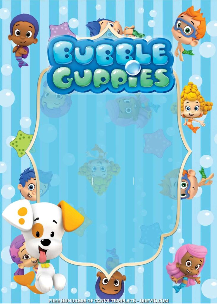 Invitation Template of FREE - 20+ Bubble Guppies Birthday Canva Invitation Templates 20