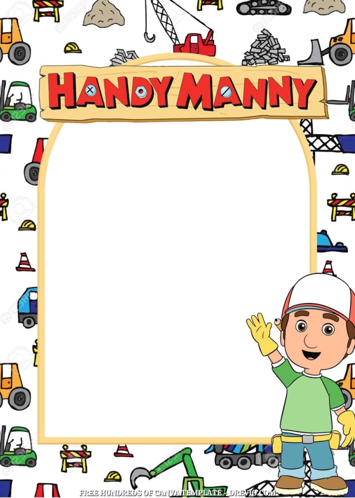 Invitation Template of FREE 20+ Handy Manny Canva Birthday Invitation Templates 1