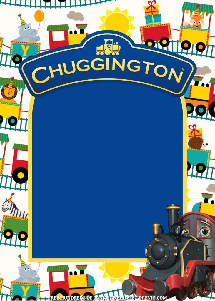 Invitation Template of 20+ Chuggington Canva Birthday Invitation Templates 12