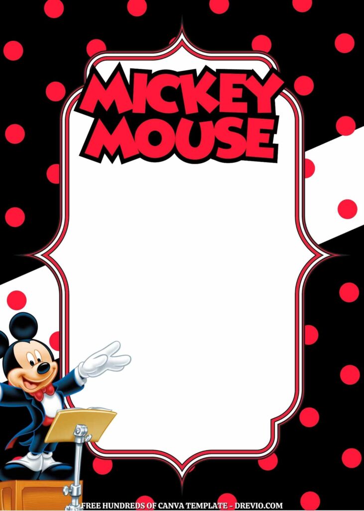 Invitation Template of 20+ Mickey Mouse Canva Birthday Invitation Templates 10