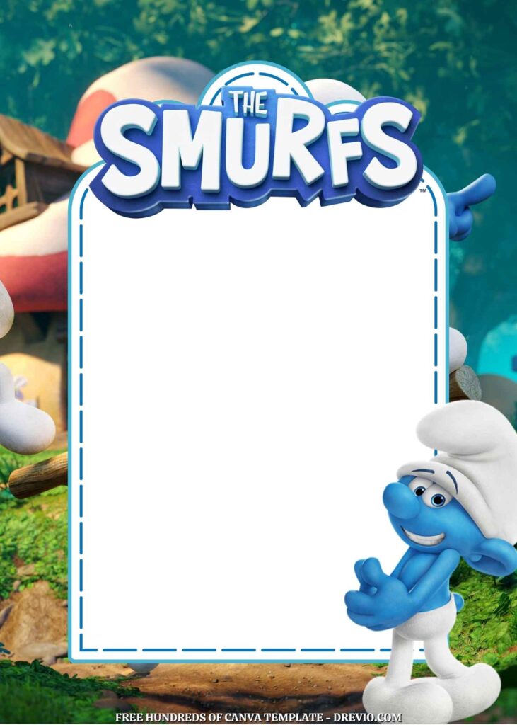 Invitation Template of 22+ The Smurfs Canva Birthday Invitation Templates 10