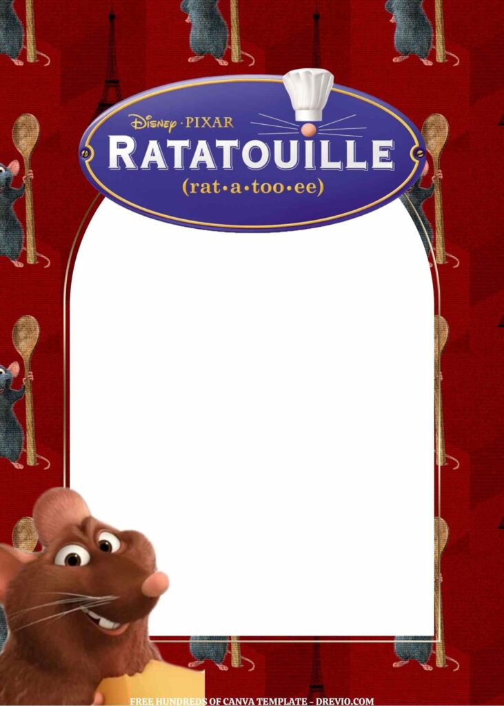 Invitation Template of FREE EDITABLE - 11 Ratatouille Canva Templates 22