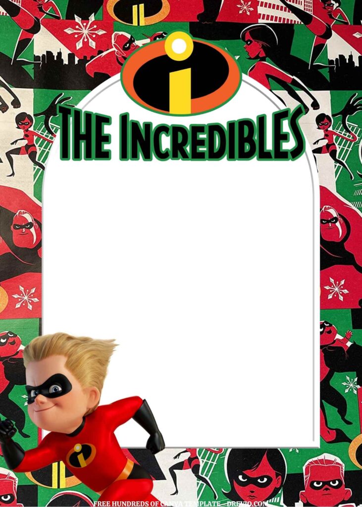 Invitation Template of FREE EDITABLE - 11 The Incredibles Canva Templates 22