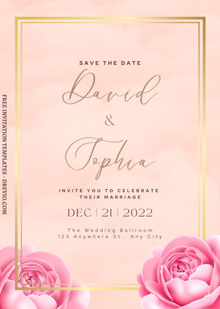 Invitation Template of FREE PRINTABLE - 7+ Brilliant Watercolor Floral Canva Invitation Templates 5