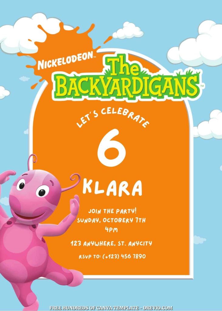 Invitation Template of FREE - 20+ The Backyardigans Canva Birthday Invitation Templates 3