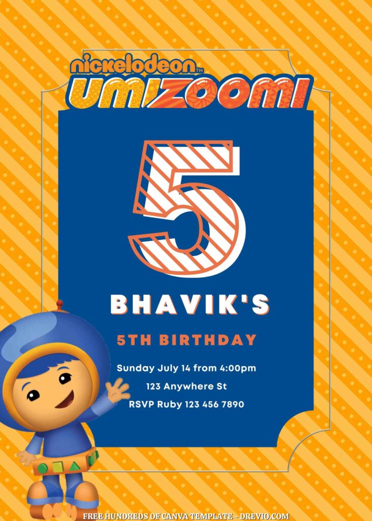 Invitation Template of FREE - 22+ Team Umizoomi Canva Birthday Invitation Templates 3