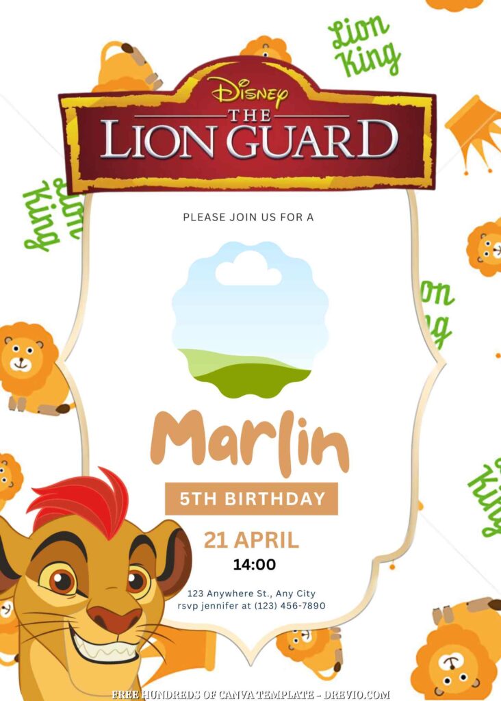 Invitation Template of FREE - 16+ The Lion Guard Canva Birthday Invitation Templates 3