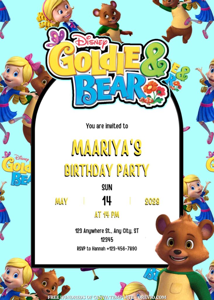 Invitation Template of 22+ Goldie and Bear Birthday Invitation Templates 2