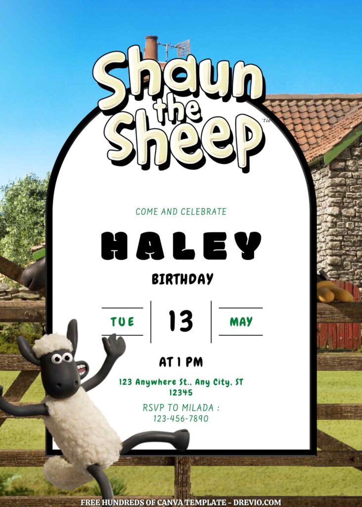 Free Shaun the Sheep Birthday Invitations