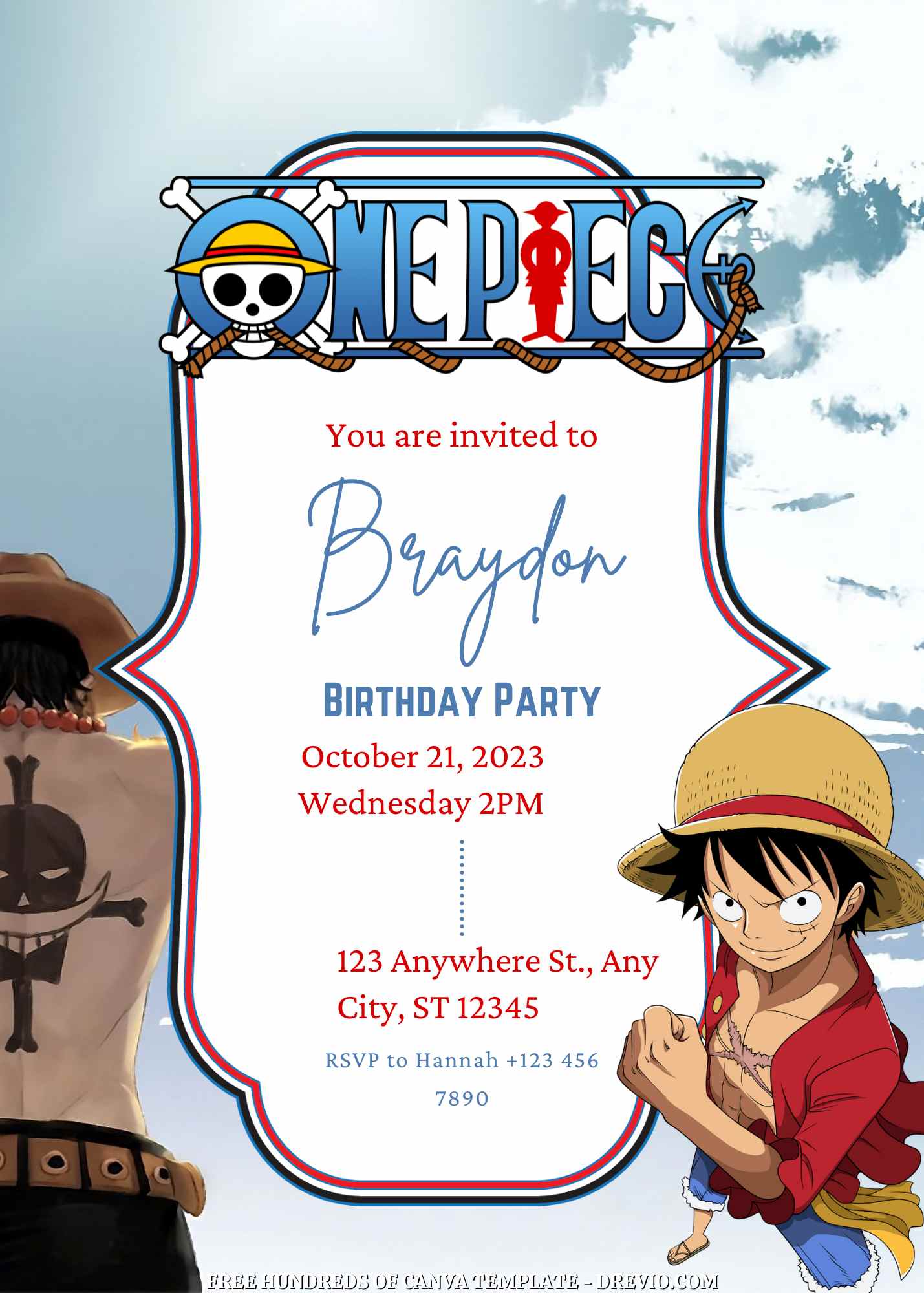 Anime Birthday Invitation, Manga Birthday Invitation, Editable Birthday  Invitation, Printable Birthday Invitation, Demon Anime Birthday - Etsy