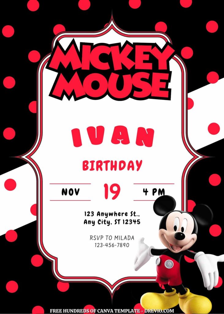 Free Mickey Mouse Birthday Invitations