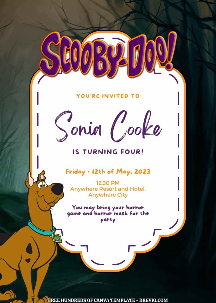 Free Scooby Doo Birthday Invitations