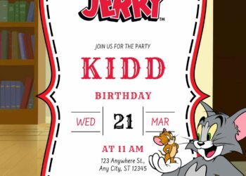 Free Tom & Jerry Birthday Invitations