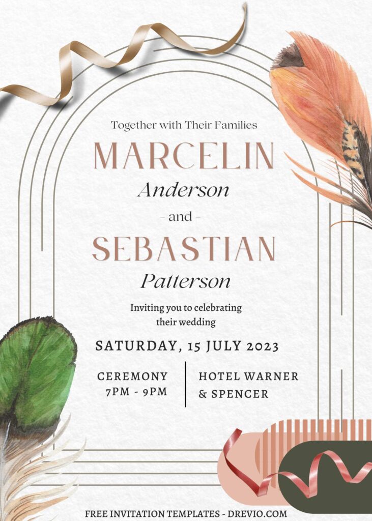 Invitation Template of FREE PRINTABLE - 9+ Secret Spring Canva Wedding Invitation Templates 7