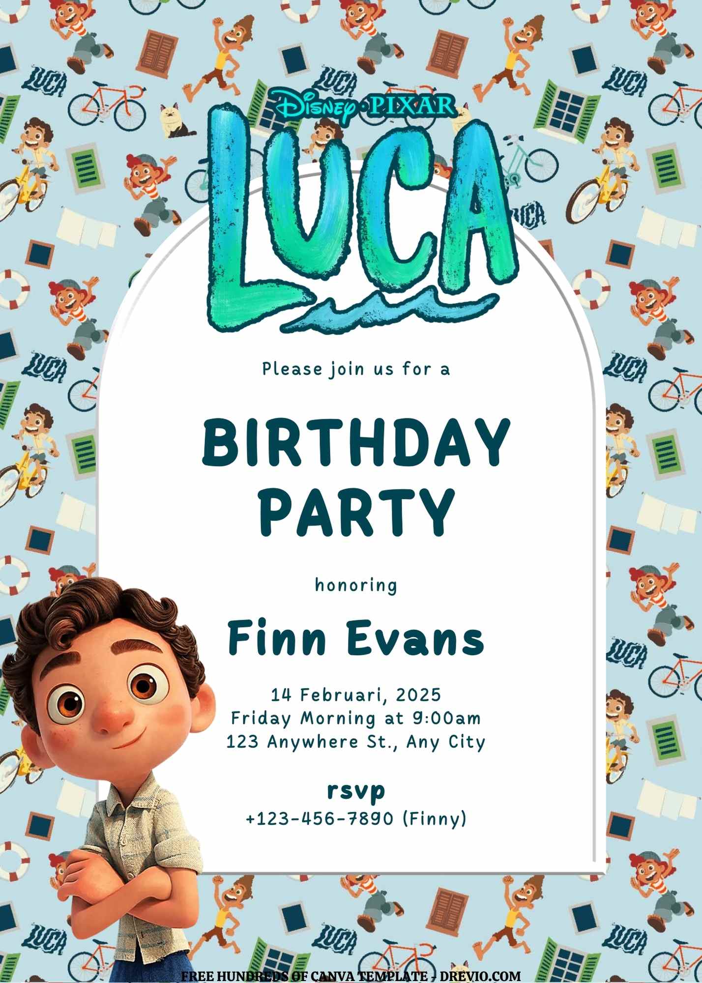 FREE EDITABLE – 16 Luca Canva Templates  Download Hundreds FREE PRINTABLE  Birthday Invitation Templates