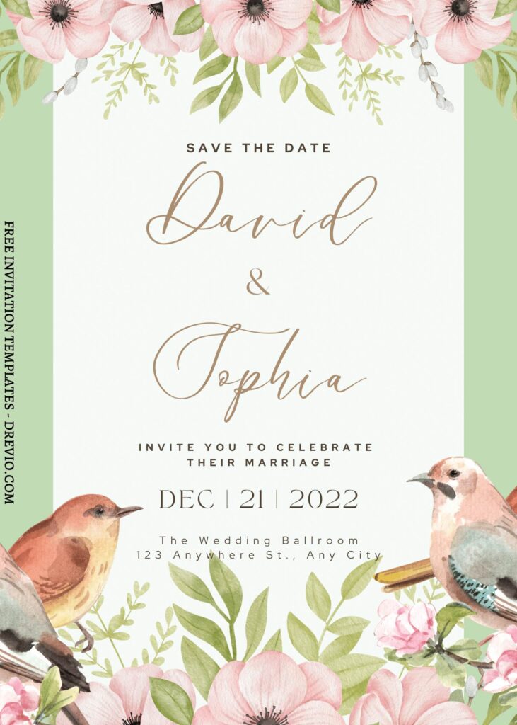 Invitation Template of FREE EDITABLE - 11+ Dusty Anemone Canva Wedding Invitation Templates 9