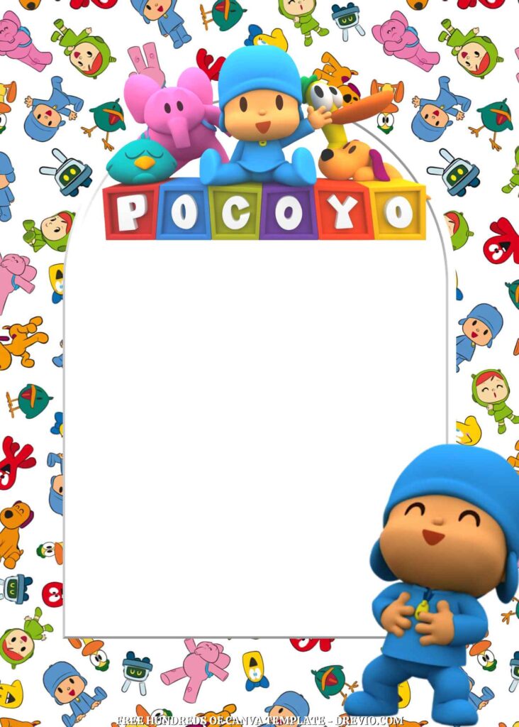 Invitation Template of FREE - 20+ Pocoyo Canva Birthday Invitation Templates 4