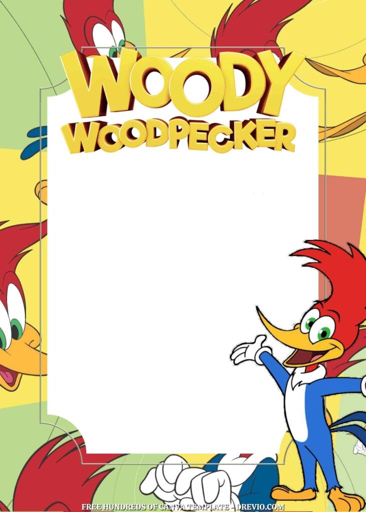 Invitation Template of FREE 20+ The Woody Woodpecker Birthday Canva Invitation Templates 4