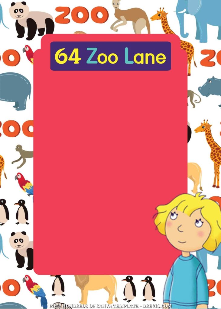 Invitation Template of FREE 22+ 64 Zoo Lane Canva Birthday Invitation Templates 4