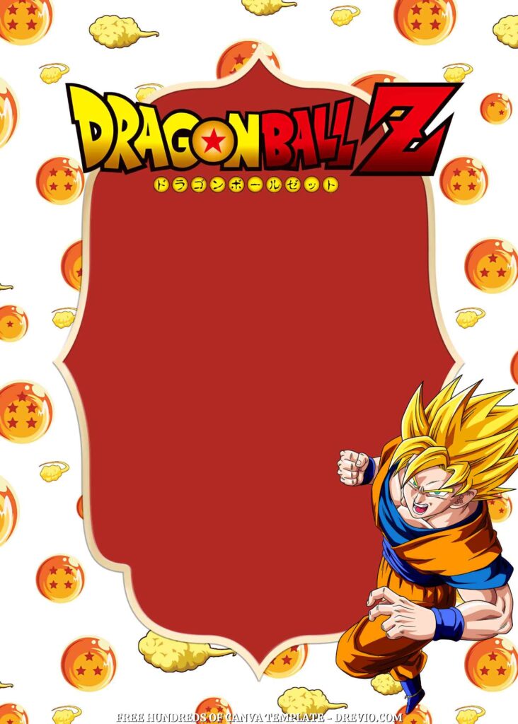 Invitation Template of FREE - 14+ Dragon Ball Canva Birthday Invitation Templates 4