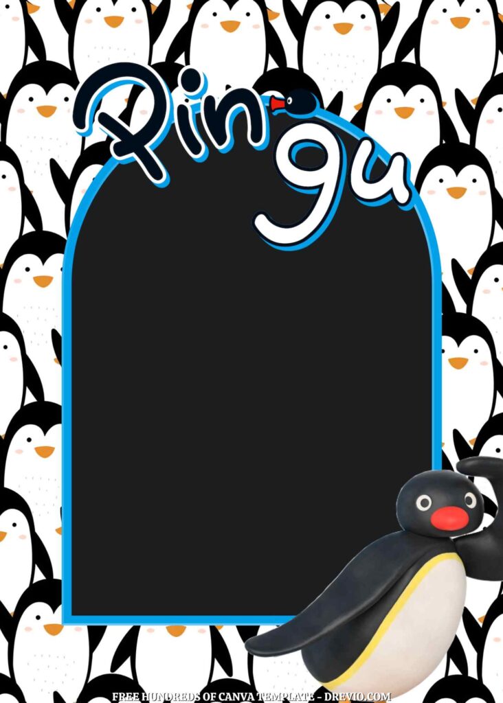 Invitation Template of FREE - 16+ Pingu Canva Birthday Invitation Templates 4