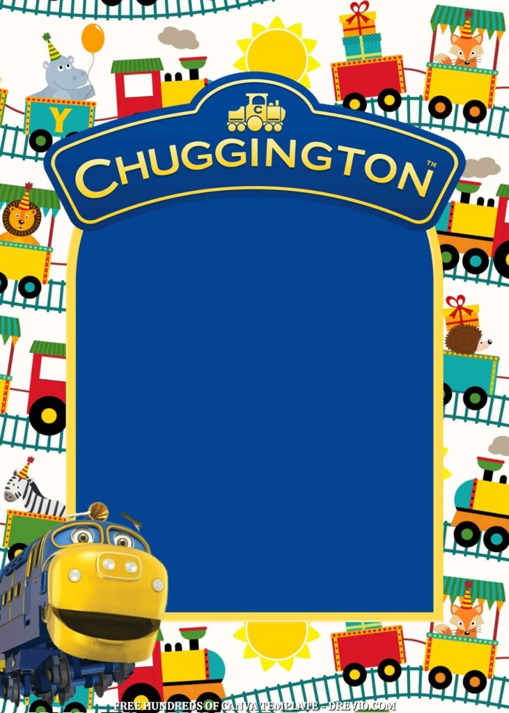 Invitation Template of 20+ Chuggington Canva Birthday Invitation Templates 2