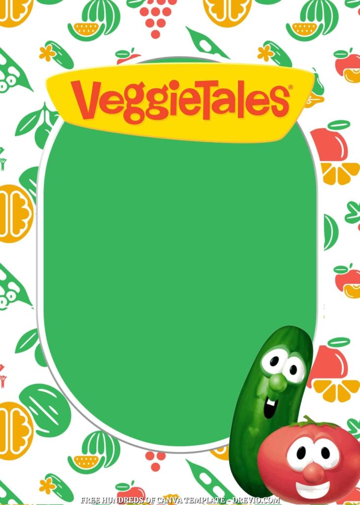 Invitation Template of 20+ VeggieTales Canva Birthday Invitation Templates 2