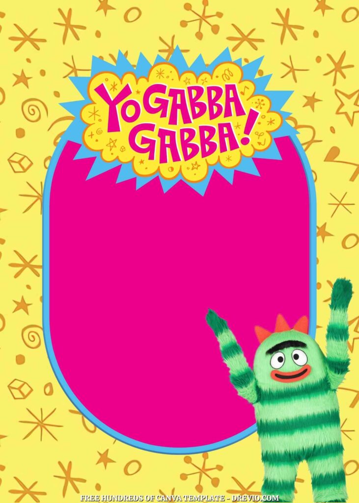 Invitation Template of 20+ Yo Gabba Gabba Canva Birthday Invitation Templates 2