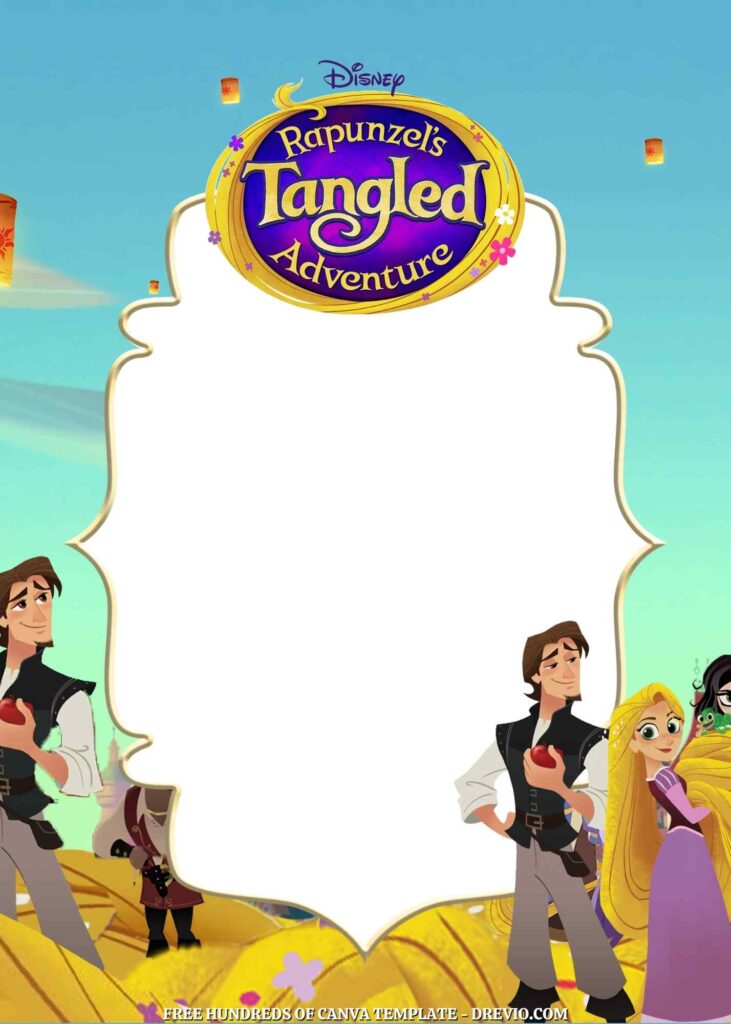 Invitation Template of 22+ Rapunzel's Tangled Adventure Canva Birthday Invitation Templates 2