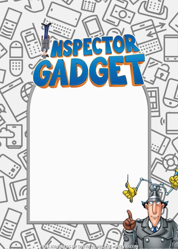 Invitation Template of 14+ Inspector Gadget Canva Birthday Invitation Templates 6