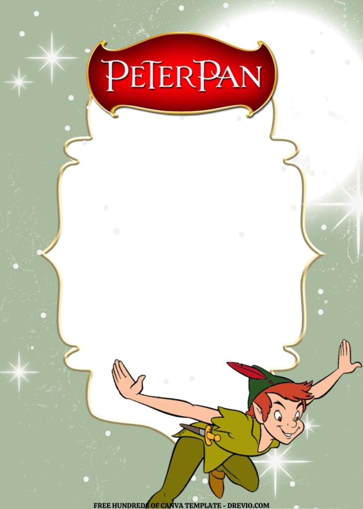 Invitation Template of FREE EDITABLE - 16 Peter Pan Canva Templates 4