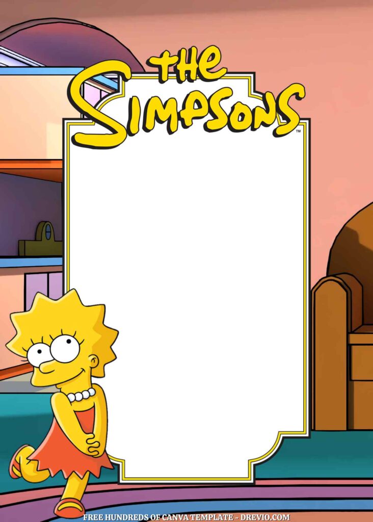 Invitation Template of  14+ The Simpsons Canva Birthday Invitation Templates 2