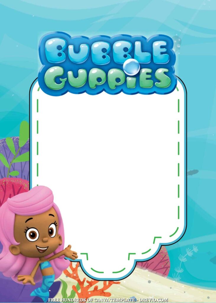 Invitation Template of 18+ Bubble Guppies Canva Birthday Invitation Templates 2