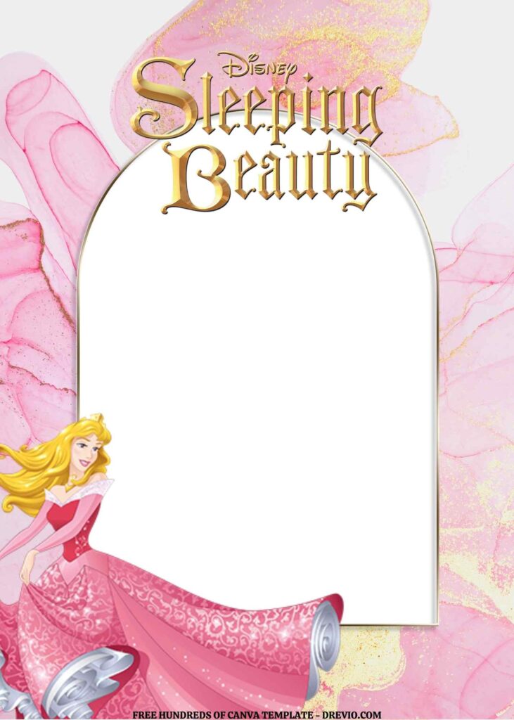 Invitation Template of FREE EDITABLE - 16 Sleeping Beauty Canva Templates 4