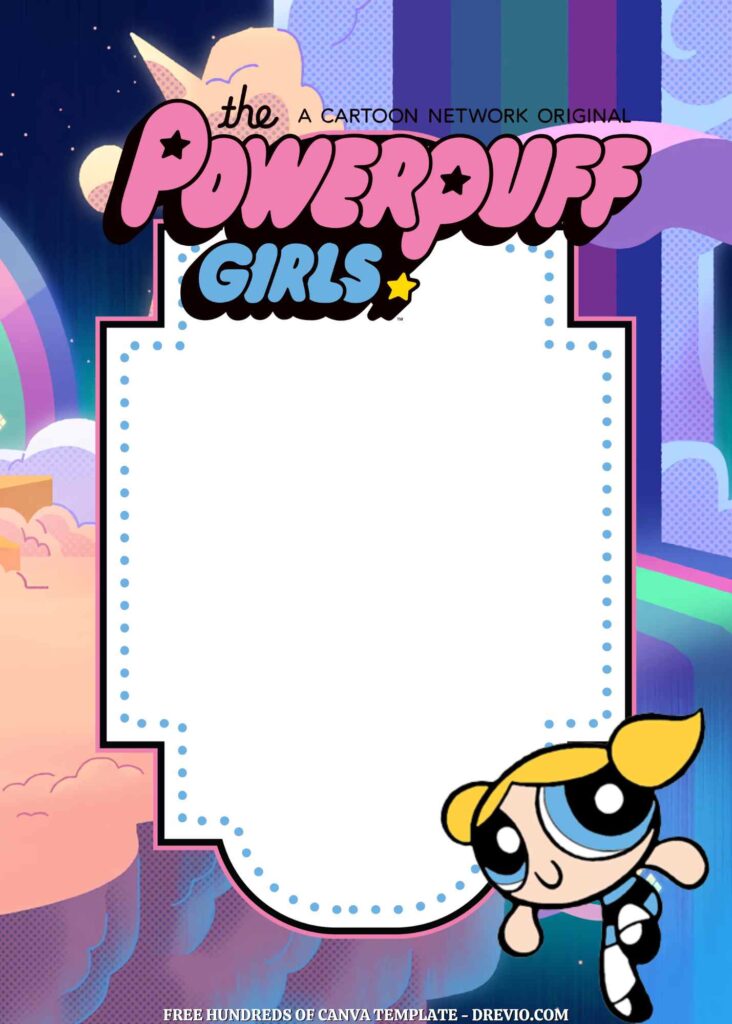 Invitation Template of 18+ The Powerpuff Girls Canva Birthday Invitation Templates 4