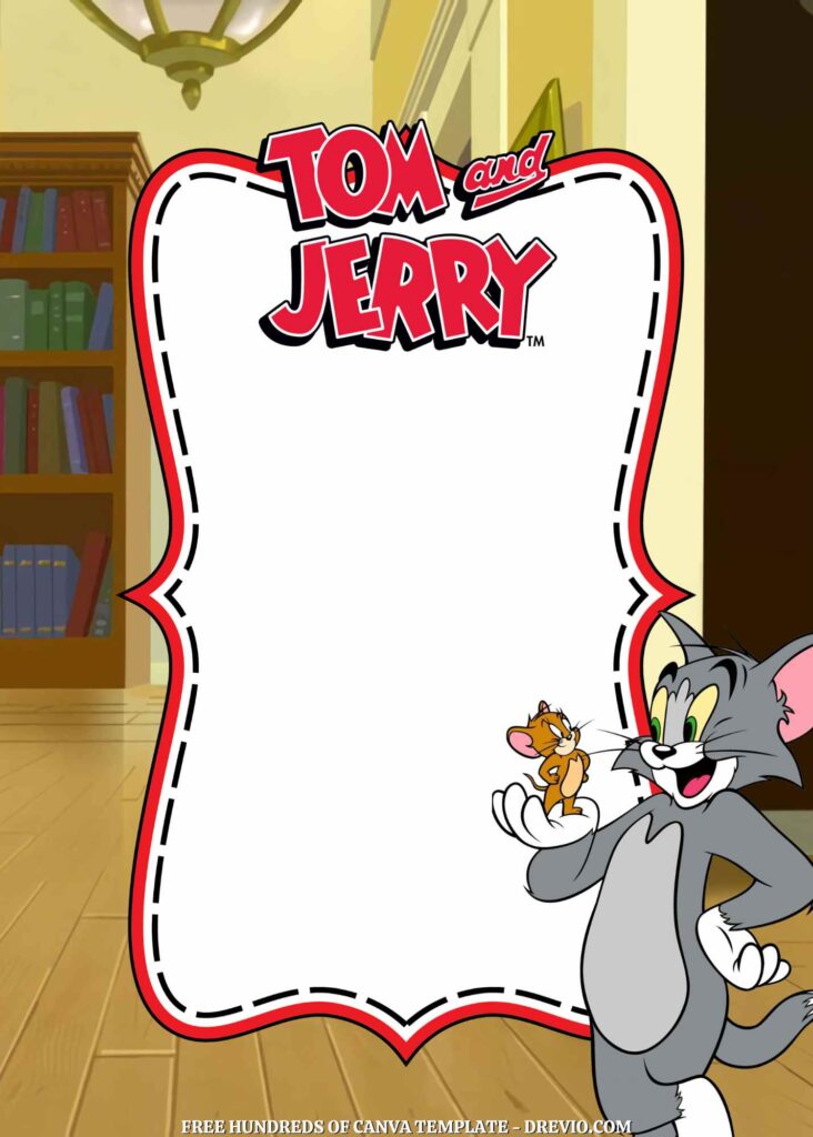 Invitation Template of 20+ Tom & Jerry Canva Birthday Invitation Templates 2