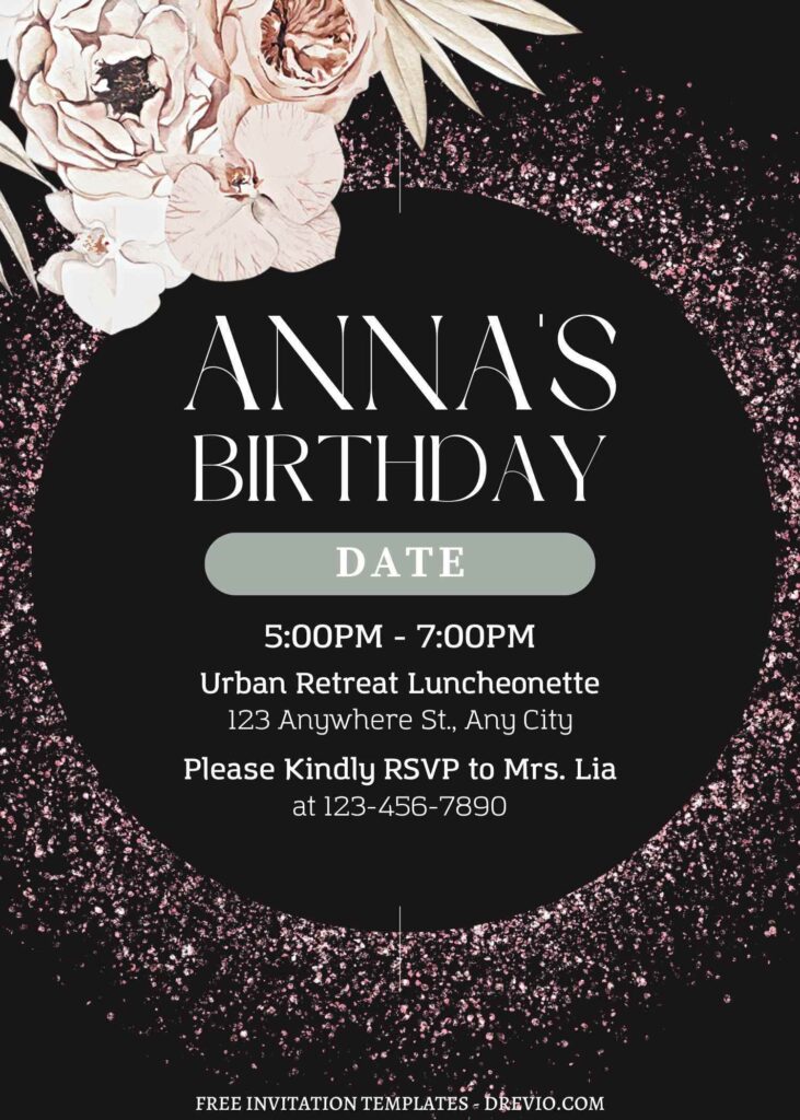 Invitation Template of FREE EDITABLE - 11+ Luxury Gold Birthday Editable Canva Templates 8