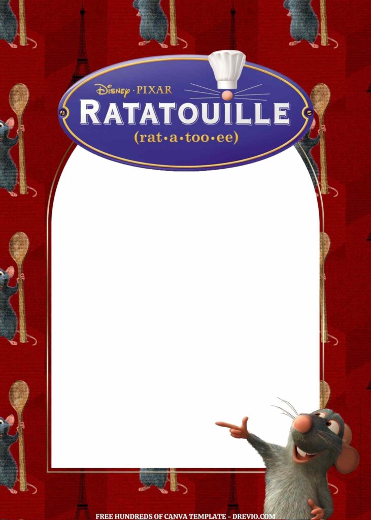 Invitation Template of FREE EDITABLE - 11 Ratatouille Canva Templates 4