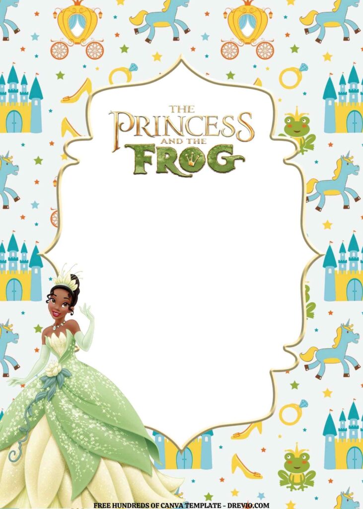 Invitation Template of FREE EDITABLE - 14 The Princess and the Frog Canva Templates 4