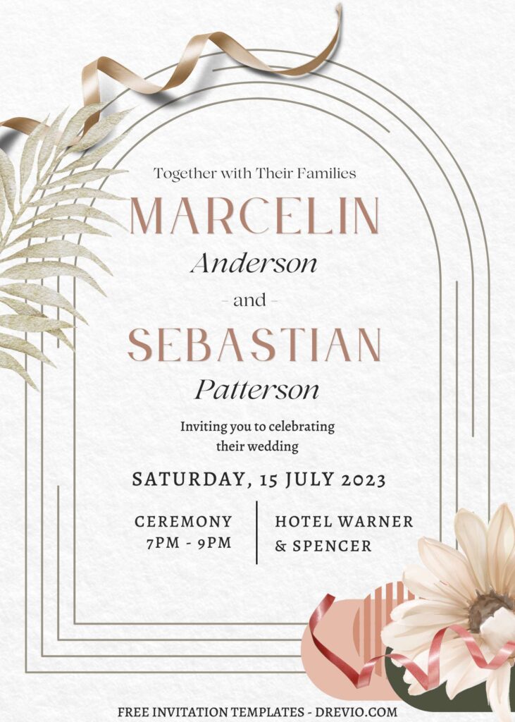 Invitation Template of FREE PRINTABLE - 9+ Secret Spring Canva Wedding Invitation Templates 6