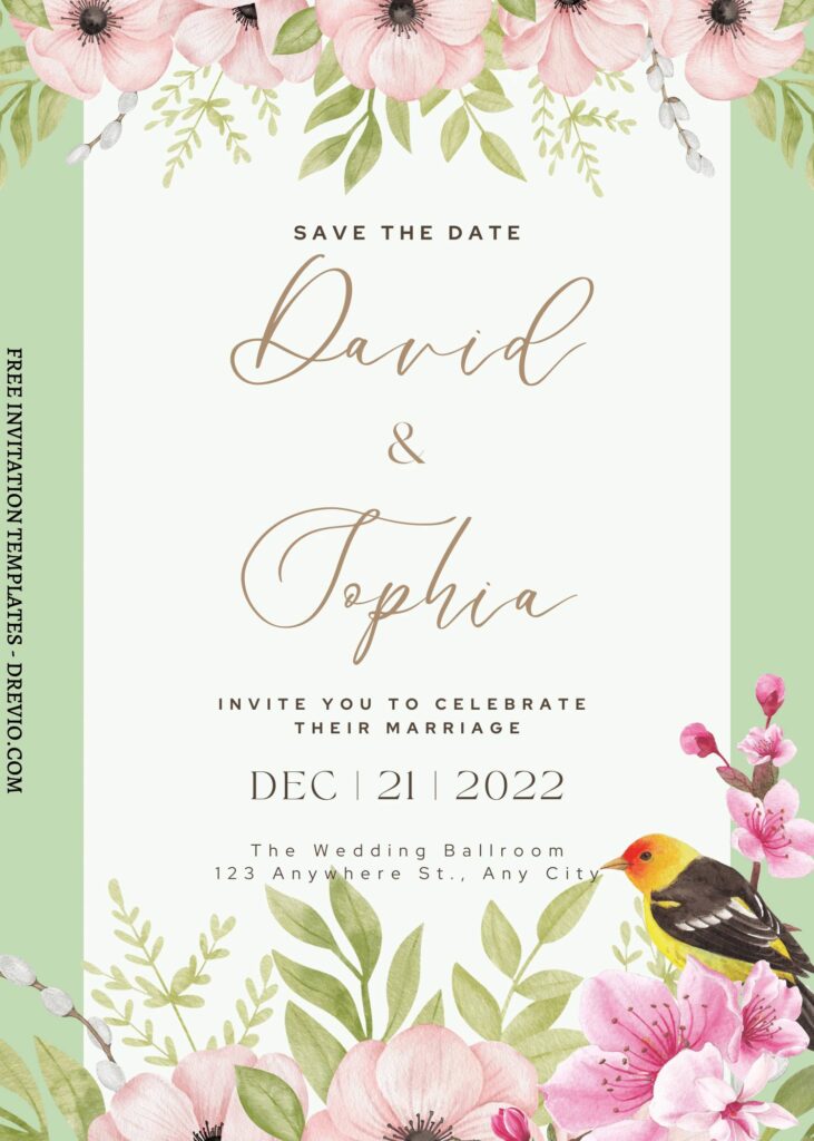 Invitation Template of FREE EDITABLE - 11+ Dusty Anemone Canva Wedding Invitation Templates 8