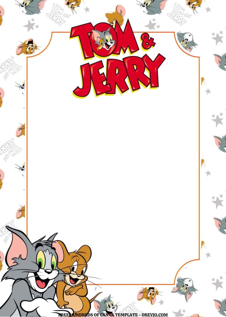 Invitation Template of FREE EDITABLE - 18+ Tom and Jerry Canva Birthday Invitation Templates 15