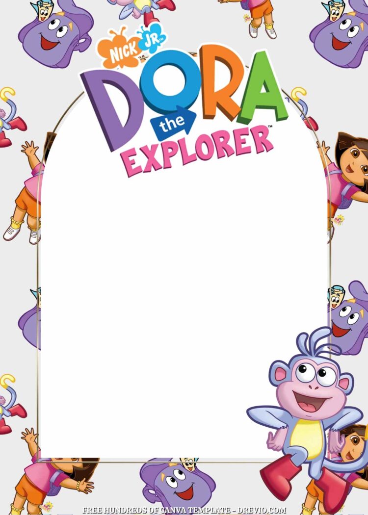 FREE - 20+ Dora The Explorer Birthday Canva Invitation Templates ...