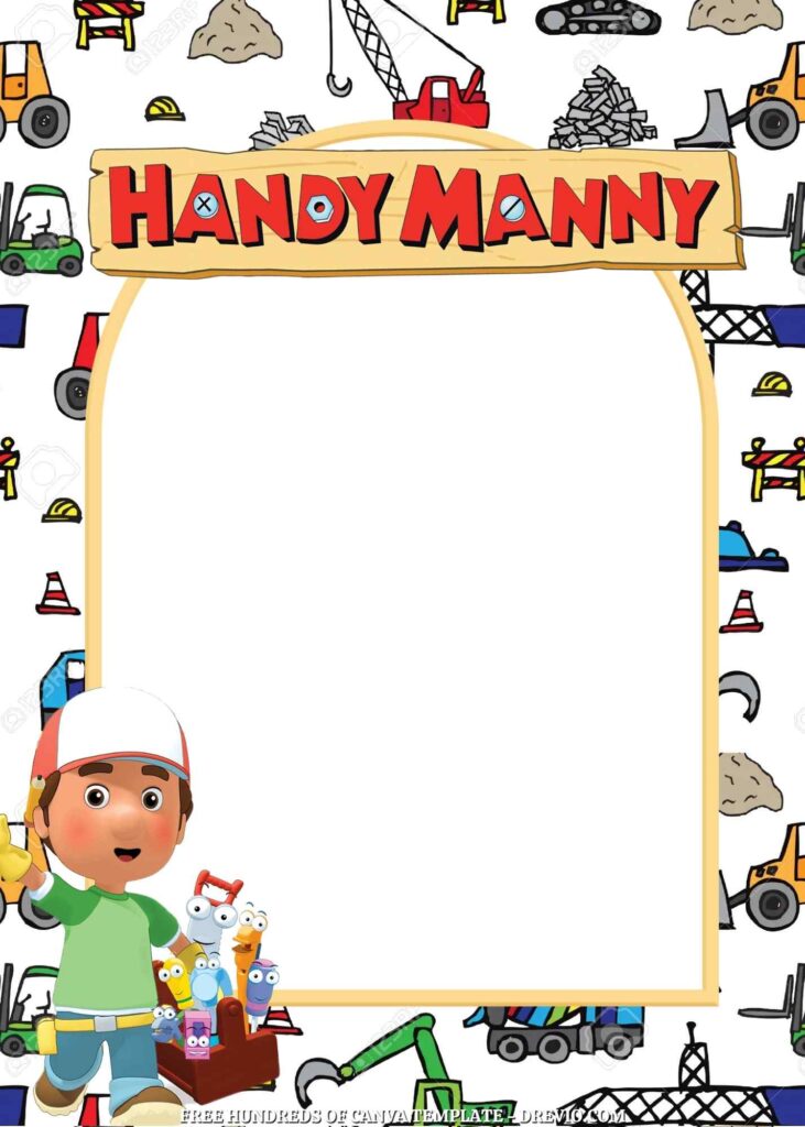 Invitation Template of FREE 20+ Handy Manny Canva Birthday Invitation Templates 19