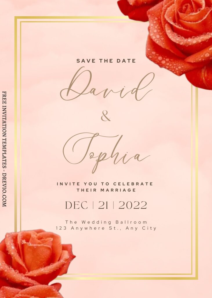 Invitation Template of FREE PRINTABLE - 7+ Brilliant Watercolor Floral Canva Invitation Templates 3