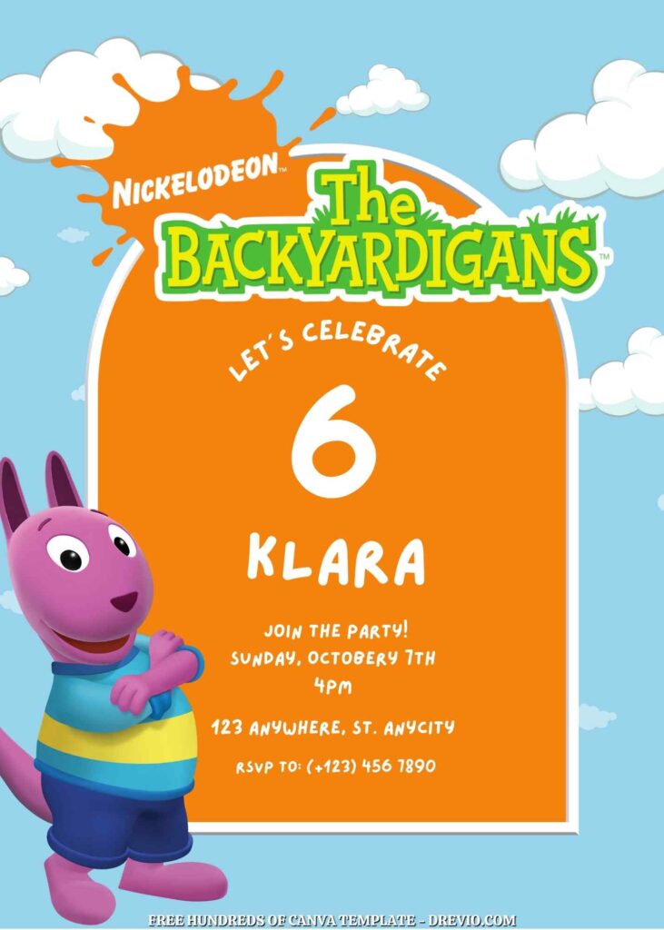 Invitation Template of FREE - 20+ The Backyardigans Canva Birthday Invitation Templates 5