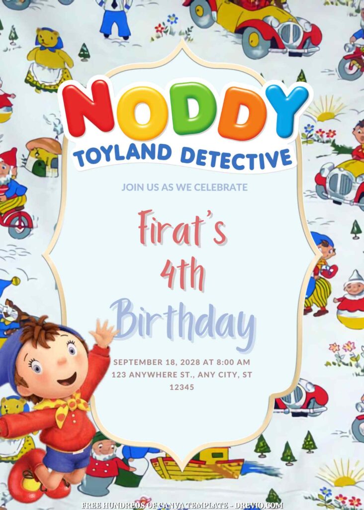 Invitation Template of FREE - 14+ Noddy Canva Birthday Invitation Templates 4